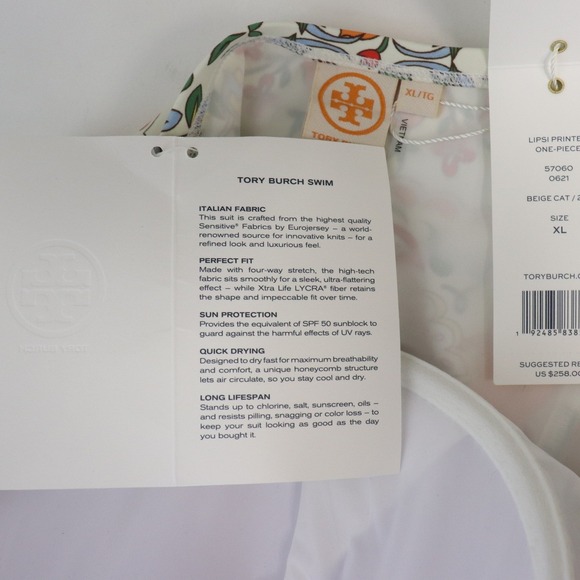 NWT Tory Burch Lipsi Printed One-Piece Swimsuit XL - Picture 11 of 13